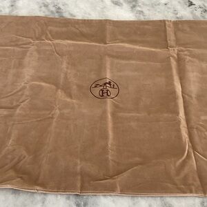 Hermes Brown Dust Bag with Logo